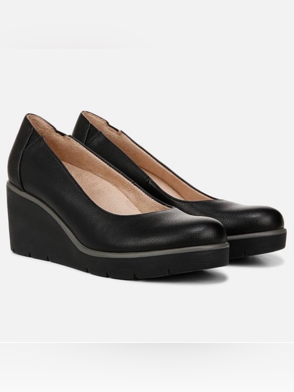 SOUL Naturalizer “about time” wedge  black shoes